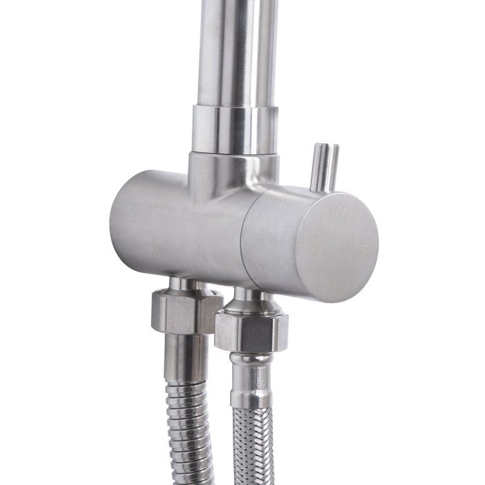 Душова стійка універсальна Lidz Aria 1120 на два споживача LDARI1120NKS46112 Nickel (LDARI1120NKS46112)