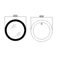 Дзеркало Qtap Taurus R600 з LED-підсвічуванням Touch, з антизапотіванням, з димером, рег. темп. кольору (3000-6500K) QT2478R607 (QT2478R607)