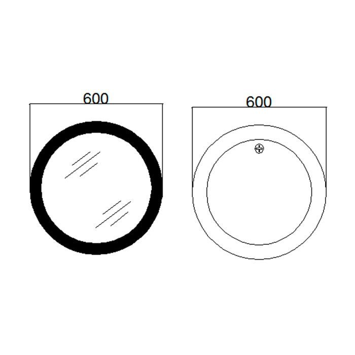 Дзеркало Qtap Taurus R600 з LED-підсвічуванням Touch, з антизапотіванням, з димером, рег. темп. кольору (3000-6500K) QT2478R607 (QT2478R607)