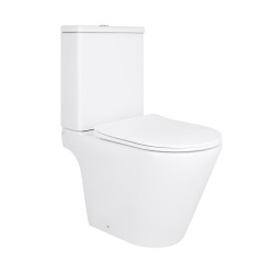 Унітаз підлоговий Qtap Dove Rimless безобідковий з сидінням Soft-close WHITE QT06228380BW (QT06228380BW)