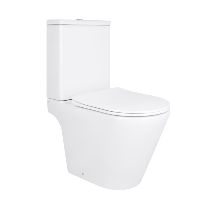 Унітаз підлоговий Qtap Dove Rimless безобідковий з сидінням Soft-close WHITE QT06228380BW (QT06228380BW)