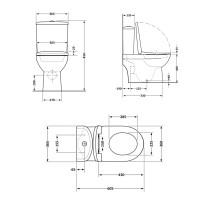 Унітаз підлоговий Qtap Dove Rimless безобідковий з сидінням Soft-close WHITE QT06228380BW (QT06228380BW)
