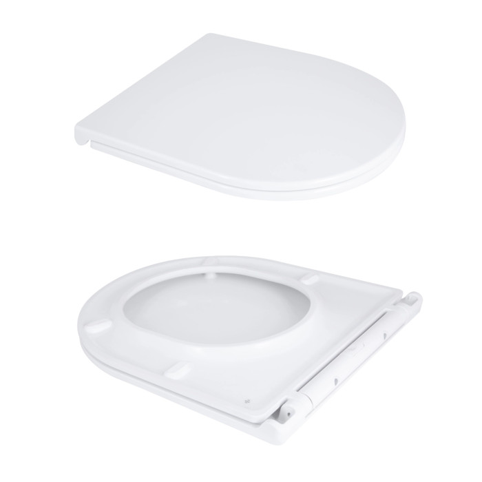 Унітаз підлоговий Qtap Dove Rimless безобідковий з сидінням Soft-close WHITE QT06228380BW (QT06228380BW)