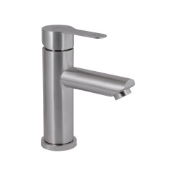 Змішувач для раковини Brinex Pure 001F низький  Nickel BRIPUR001FNKL (BRIPUR001FNKL)