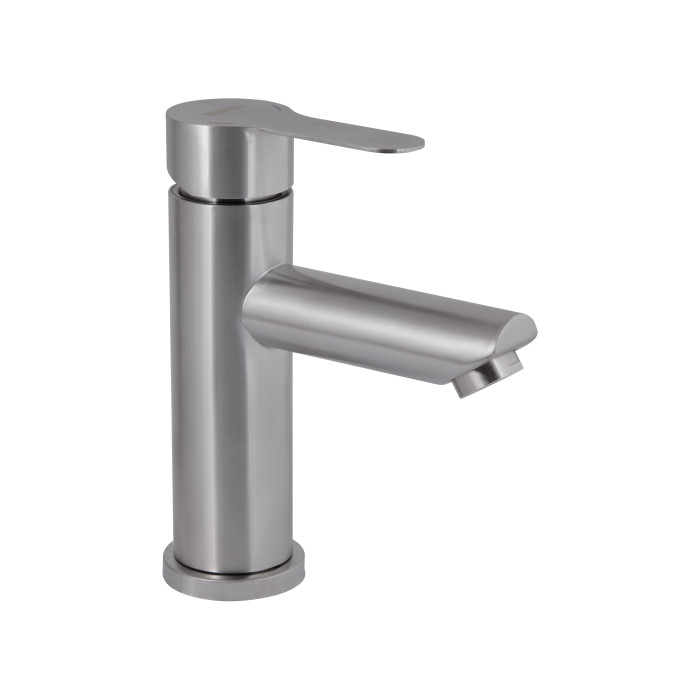 Змішувач для раковини Brinex Pure 001F низький  Nickel BRIPUR001FNKL (BRIPUR001FNKL)