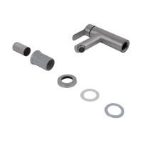 Змішувач для раковини Brinex Pure 001F низький  Nickel BRIPUR001FNKL (BRIPUR001FNKL)