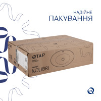 Комплект Qtap Kolibri: Раковина накладна овальна 500x360x140 мм White + Донний клапан PU02 (QT10113054WN47311)