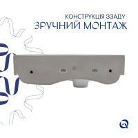 Комплект Qtap Tern: Раковина підвісна прамокутна права 450х250х158 мм White + Донний клапан PU02O (QT17115117RWN47328)