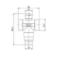 Клапан антифриз Icma №609 1" для теплових насосів 90609AF06 (90609AF06)