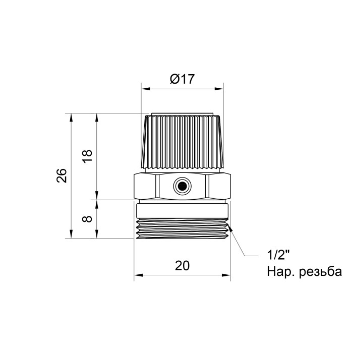 Кран Маєвського Icma 1/2" з антипротіканням №702 (82702AD06)