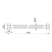 Гибкая подводка для воды SD Plus 20 см ГГ SD397W20 (SD397W20)