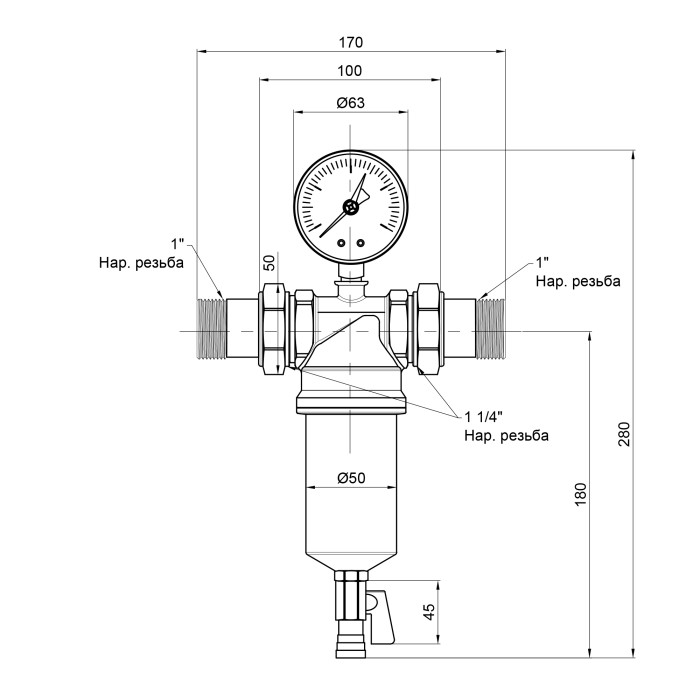 Самопромивний фільтр Icma 1" 1/4 №751 (83751AG05)