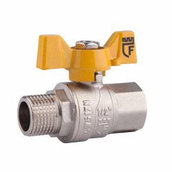 Кран кульовий SD Forte 1/2" ВЗ для газа (метелик) SF607G15 (SF607G15)