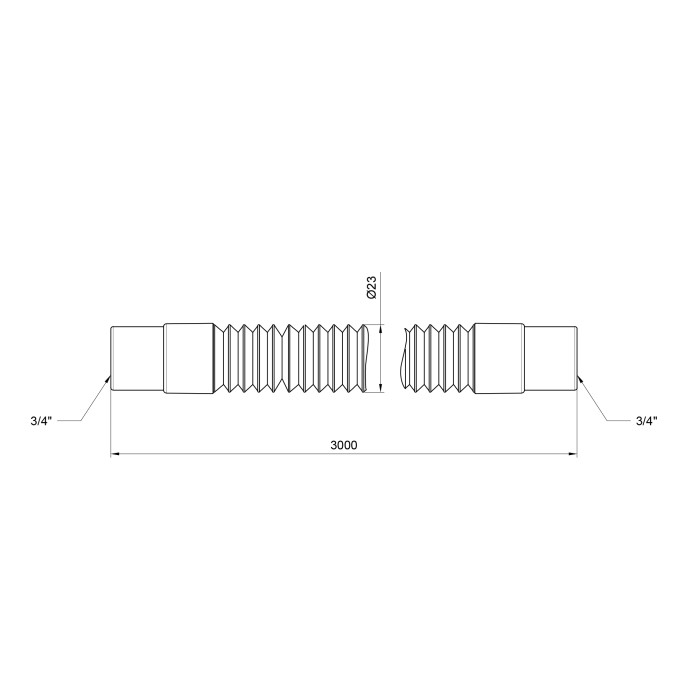 Шланг злив SD Plus для пральної машини 300 см SD096W300 (SD096W300)