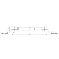 Шланг для газу Thermo Alliance чорний 1/2" ВВ 50 см SD91G50 (SD091G50)