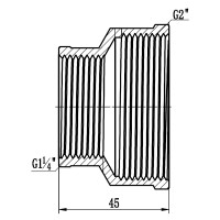 Муфта редукційна SD Forte 2"х1" 1/4 ВВ SF3575032 (SF3575032)