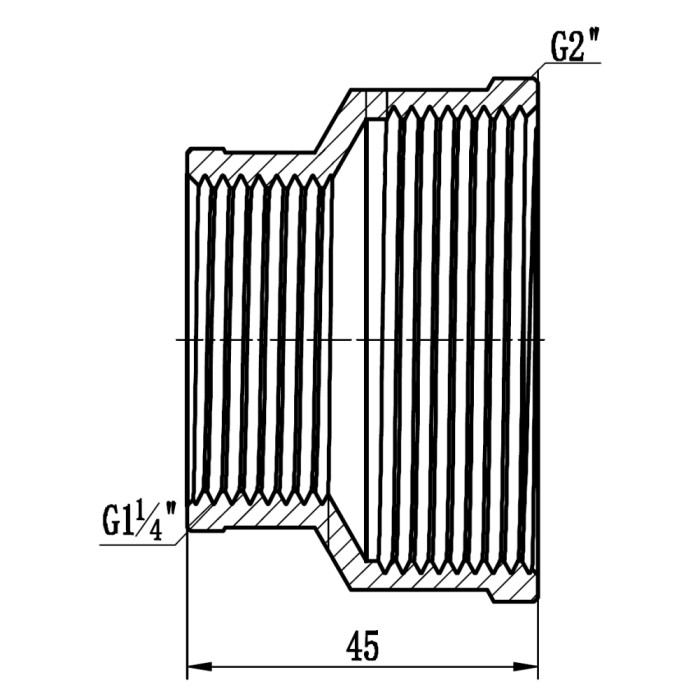 Муфта редукційна SD Forte 2"х1" 1/4 ВВ SF3575032 (SF3575032)