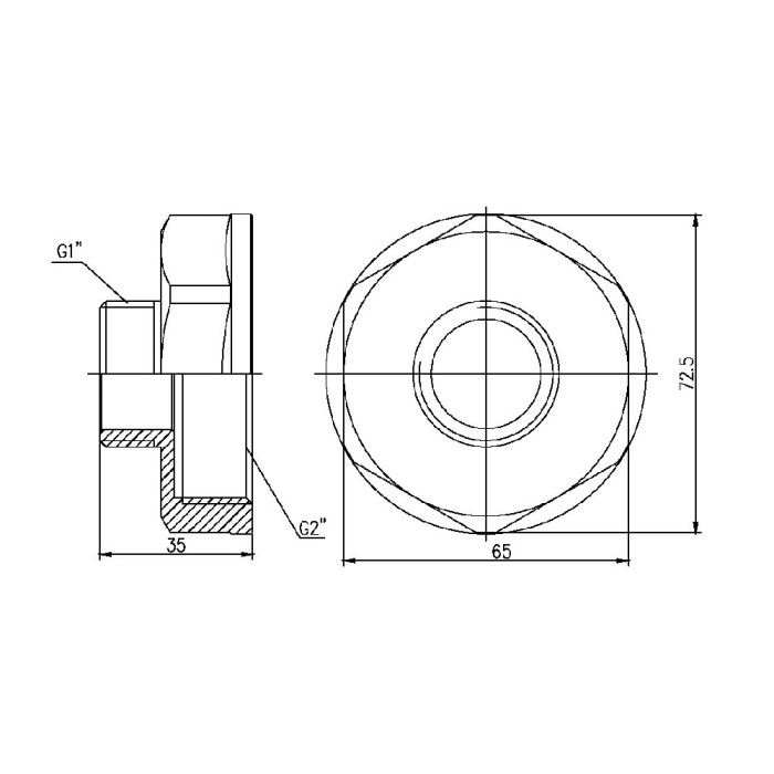 Переход SD Forte 2"х1" ВЗ SF3605025 (SF3605025)