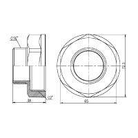 Переход SD Forte 2"х1" 1/4 ВЗ SF3605032 (SF3605032)
