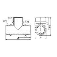 Трійник SD Forte 3/4" ЗЗ SF36720 (SF36720)