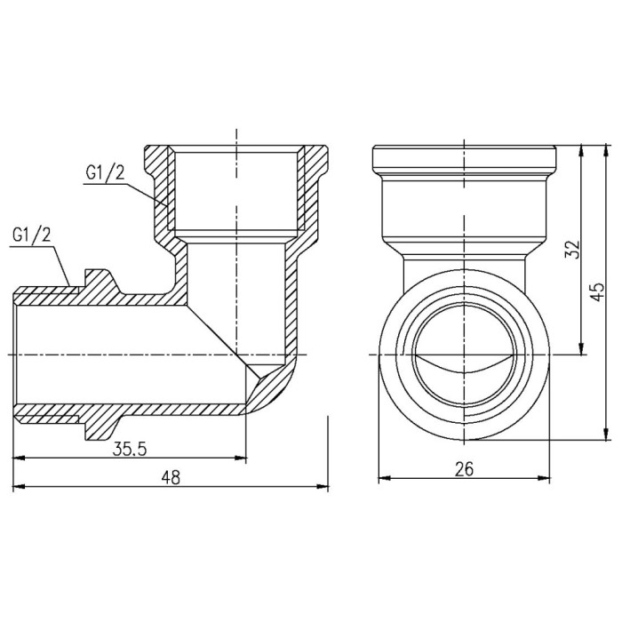Кут SD Forte 1/2" ВЗ SF37215 (SF37215)