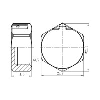 Заглушка SD Forte 1/2" ЗР хром SF353H15 (SF353H15)