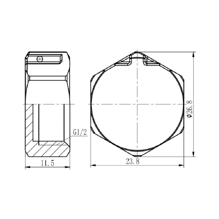 Заглушка SD Forte 1/2" ЗР хром SF353H15 (SF353H15)