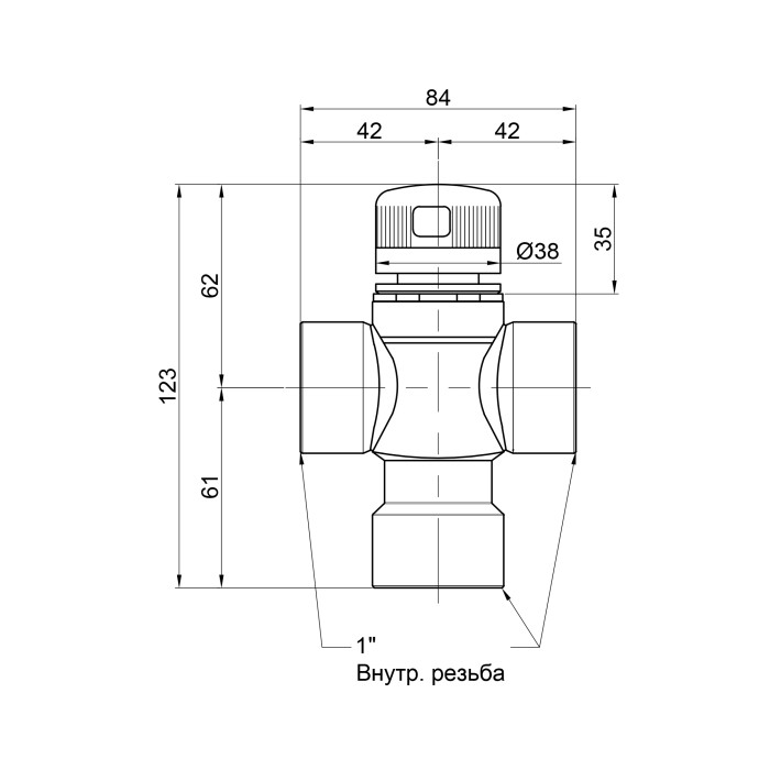 Змішувач термостатичний Icma 1" №149 (90149AF05)