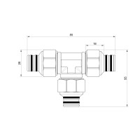 Трійник обжимний Icma 16 №536 (81536ADGH06)