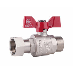 Кран кульовий з накидною гайкою SD Forte 3/4" ВЗ для води прямий SF261W20 (SF261W20)