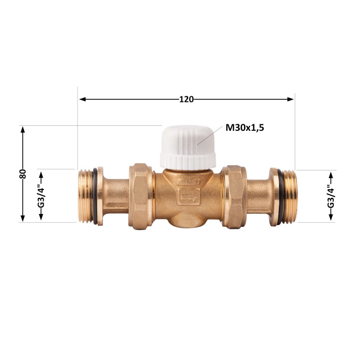 Зонний вентиль Icma 3/4"х2 №300 (82300AE05)