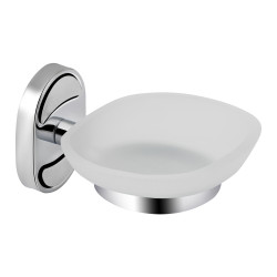 Мильниця з тримачем Lidz Oreo 0201 настінна (матове скло) LDORE0201CRM22083 Chrome (LDORE0201CRM22083)
