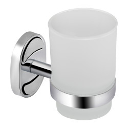 Склянка з тримачем Lidz Oreo 0401 настінний (матове скло) LDORE0401CRM22163 Chrome (LDORE0401CRM22163)