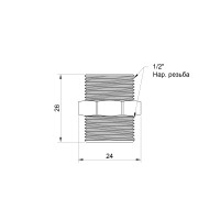 Ніпель Icma 1/2" ЗР №1210 (811210AD06)