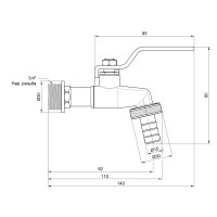 Кран поливальний SD Plus 3/4" SD140W20 (SD140W20)