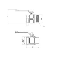 Кран кульовий Icma 3/4" прямий №352 (87352AE11)
