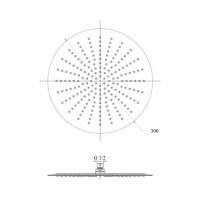 Лійка для верхнього душу Лейки Lidz Лейка 130 300 мм округла LDNIA130NKS32451 Chrome (LDNIA130NKS32451)