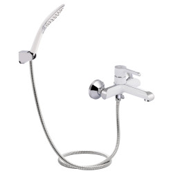 Змішувач для ванни Qtap Grand (з душовим гарнітуром) QTGRAWCR006 Chrome/White (QTGRAWCR006)