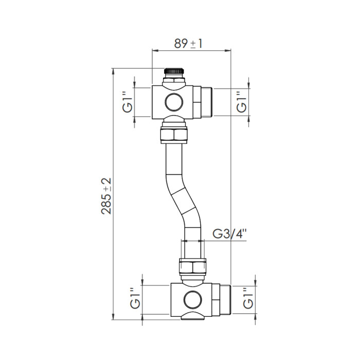 Байпас для колектора SD Forte 1" SF004W25 (SF004W25)