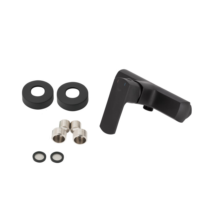 Змішувач для душу Qtap Lipno QTLIPNO4023101CB Black Matt (QTLIPNO4023101CB)