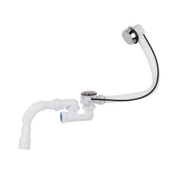 Сифон для ванни Lidz (WHI) 60 03 V002 01 з ревізією (вихід 50 мм) (LW03)