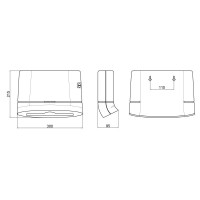 Тримач для паперових рушників Qtap Pohodli 300 мм QTDR600WP White (Držák) (QTDR600WP)