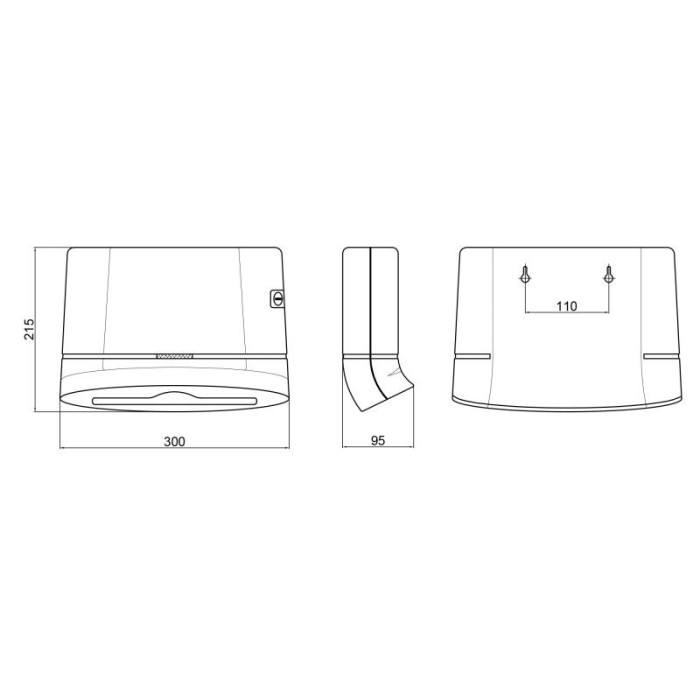 Тримач для паперових рушників Qtap Pohodli 300 мм QTDR600WP White (Držák) (QTDR600WP)