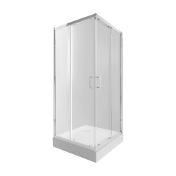 Набір Qtap душова кабіна Taurus CRM1011SC6 Clear 100х100 см + піддон Tern 301112 ()