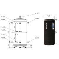 Теплоакумулятор Thermo Alliance TA-ТАМ-00 350 з ізоляцією 60 мм (TAТАМ0035060)