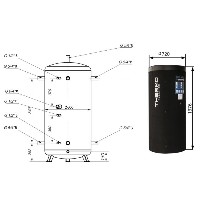 Теплоаккумулятор Thermo Alliance TA-ТАМ-00350 с изоляцией 60 мм (TAТАМ0035060)