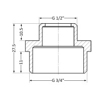 Ніпель SD Plus 1/2"х3/4" ЗР SD4081520 (SD4081520)