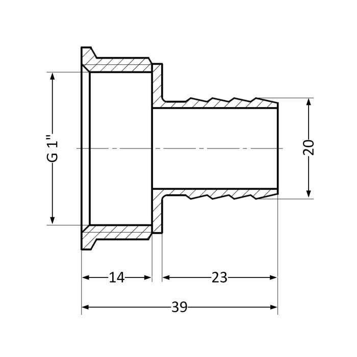 Штуцер SD Plus 20х1" ВР SD4262520 (SD4262520)