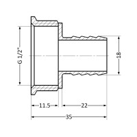 Штуцер SD Plus 18х1/2" ВР SD4261518 (SD4261518)