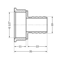 Штуцер SD Plus 10х1/2" ВР SD4261510 (SD4261510)